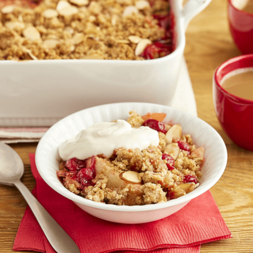 Granola, Apple & Cherry Crisp