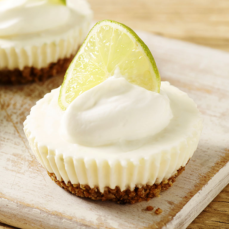 No-Bake Mini Lime Cheesecakes