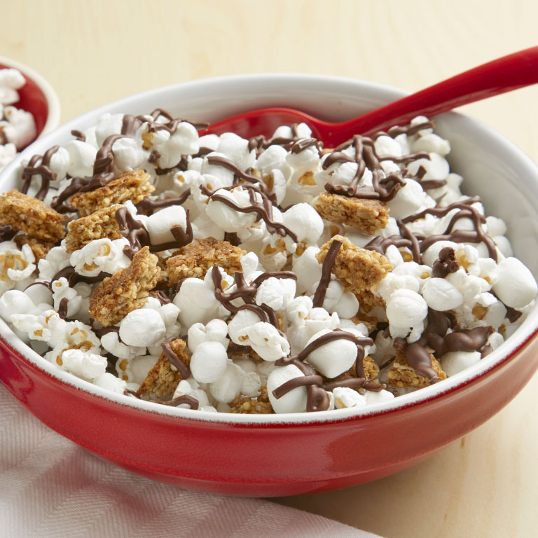 S’mores Popcorn Snack Mix